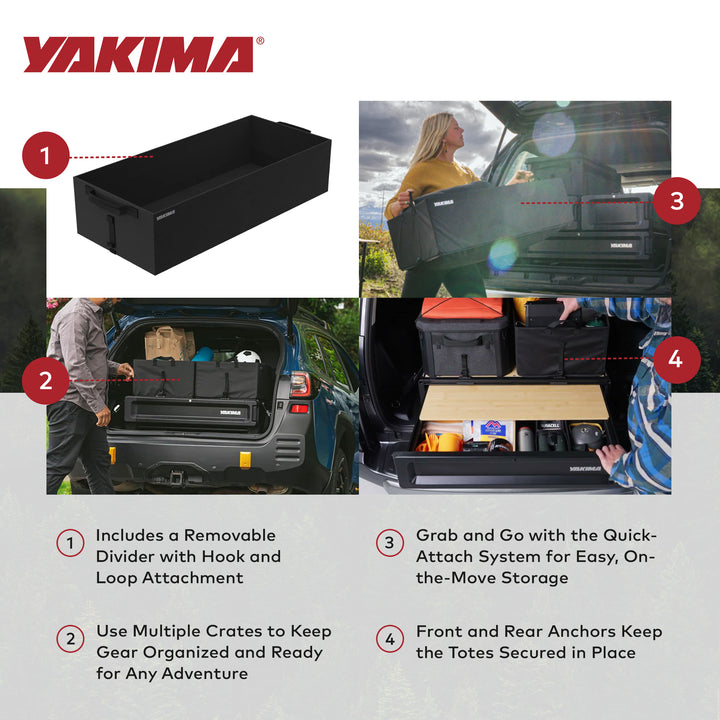 Yakima MOD GearTote Basic Soft Tote with Quick Attach System and Anchors, Black