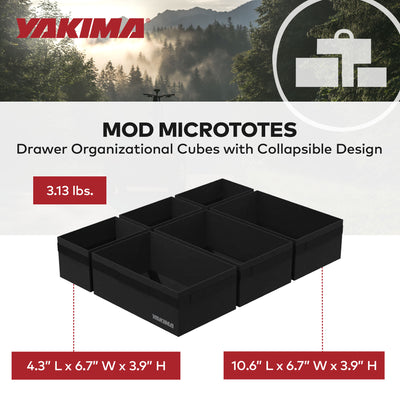 Yakima MOD MicroTotes Drawer Organizational Cubes with Collapsible Design, Black - VMInnovations
