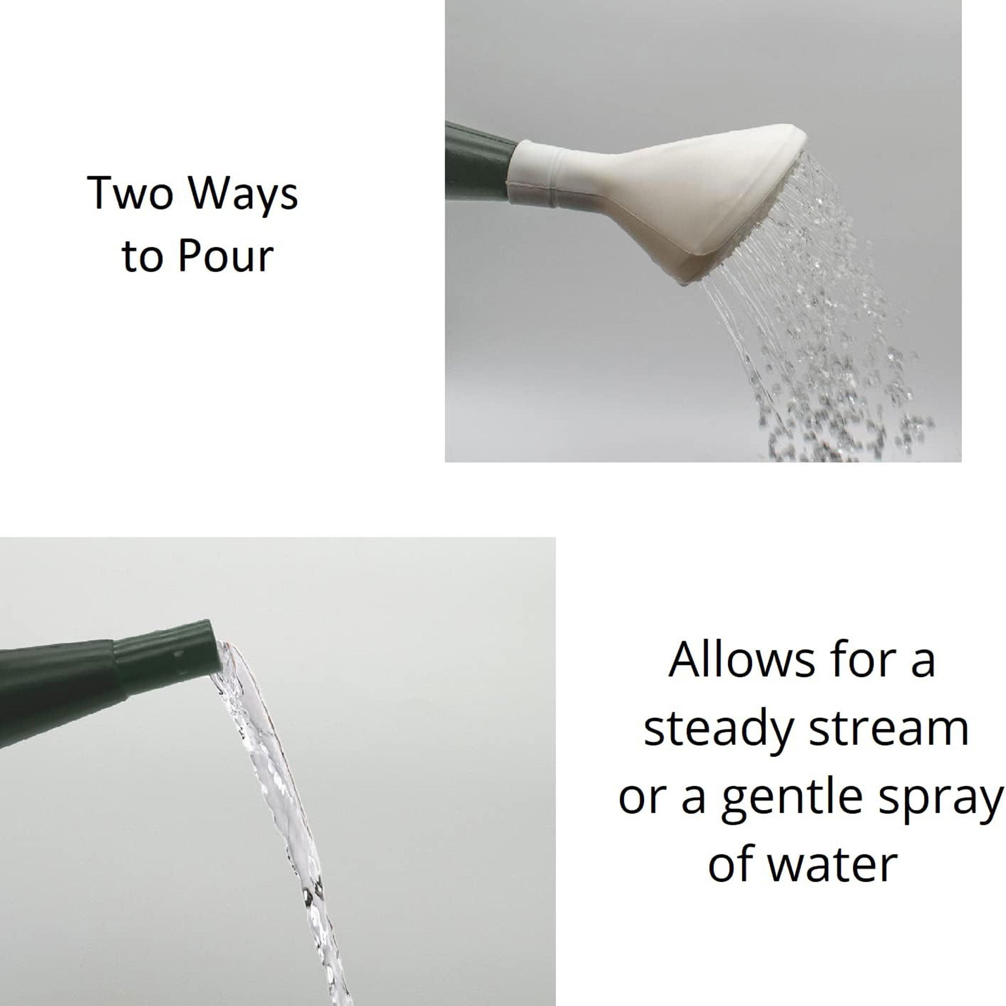 The HC Companies 2 Gal Plant Watering Can w/Large Mouth Feature, Gray (Open Box) - VMInnovations