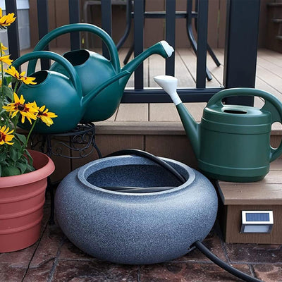 The HC Companies 2 Gal Plant Watering Can w/Large Mouth Feature, Gray (Open Box) - VMInnovations