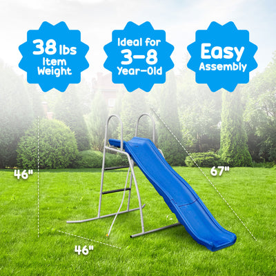 XDP Recreation 6 Foot Water Wave Slide with Built In Adjustable Water Sprinkler - VMInnovations