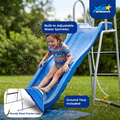 XDP Recreation 6 Foot Water Wave Slide with Built In Adjustable Water Sprinkler