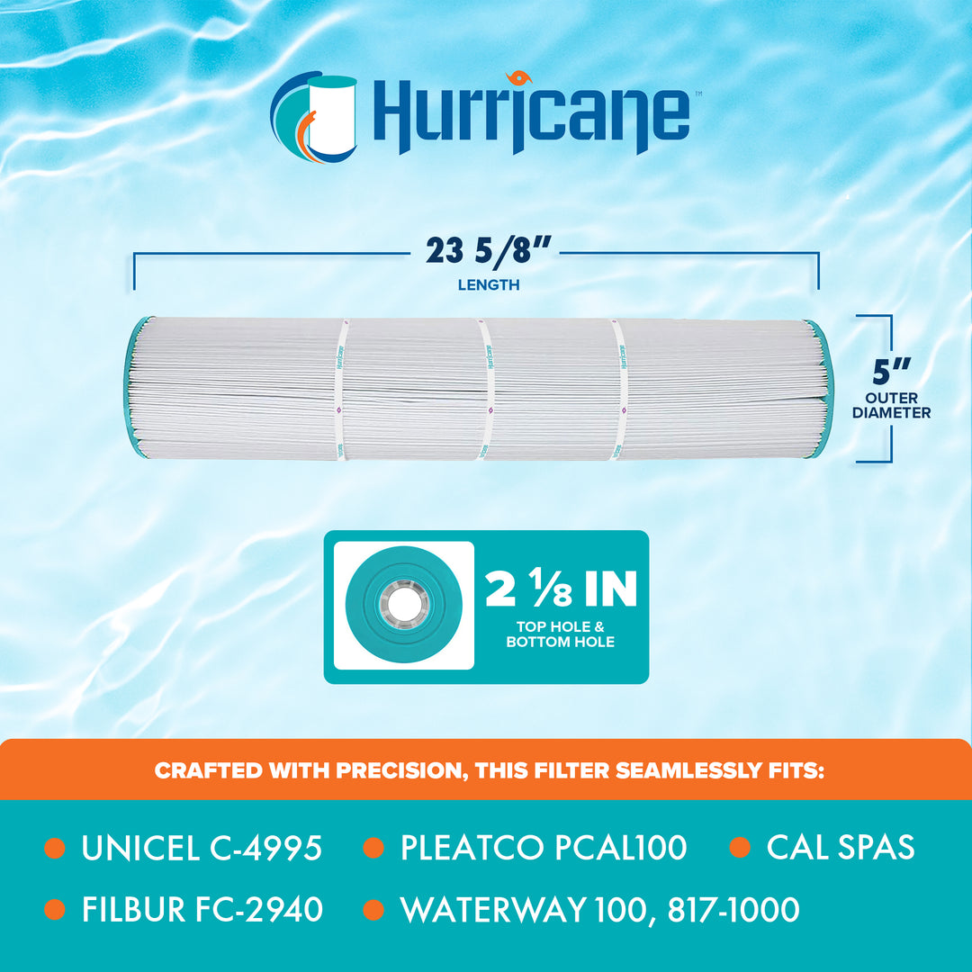 Hurricane Filter Cartridge for Unicel C-4995 and Pleatco PCAL100, White (Used) - VMInnovations