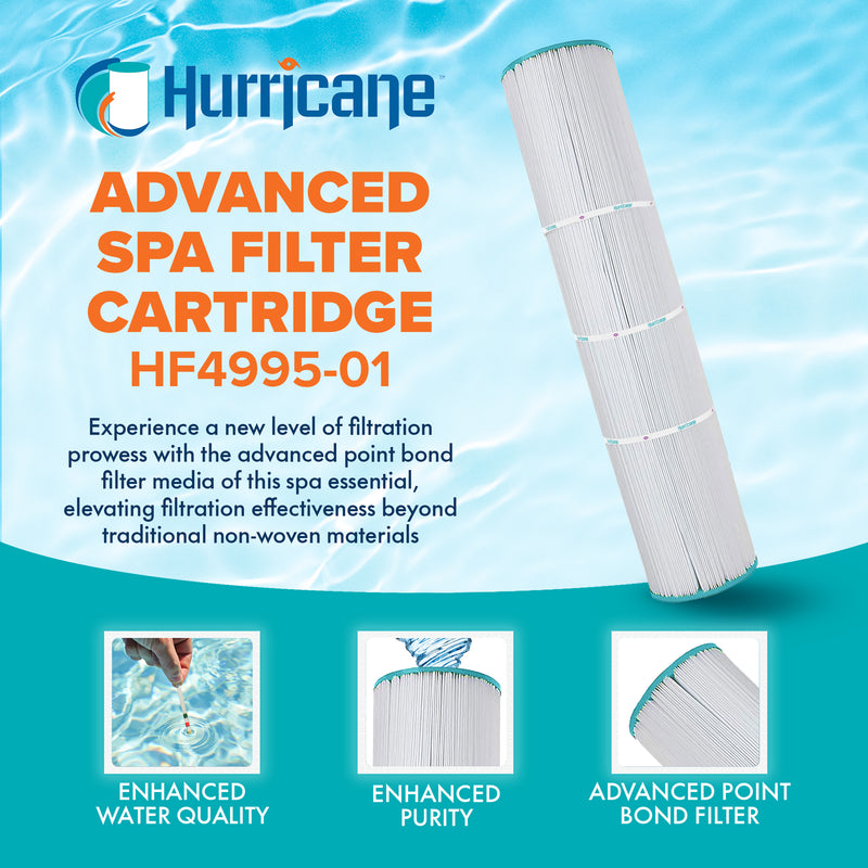 Hurricane Advanced Filter Cartridge for Unicel C-4995 and Pleatco PCAL100, White