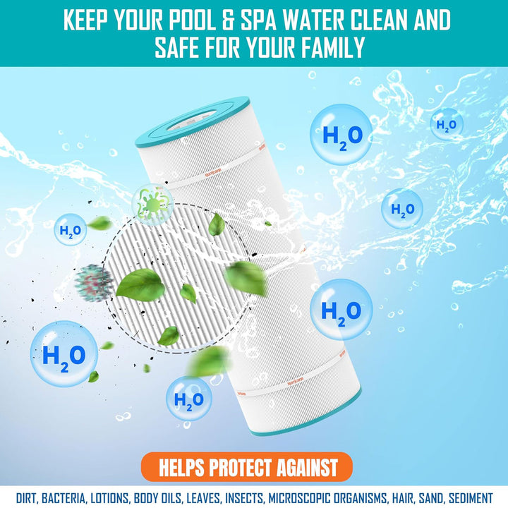 Hurricane 3 Pack HF8465-01 Advanced Pool and Spa Cartridge Filter Replacement