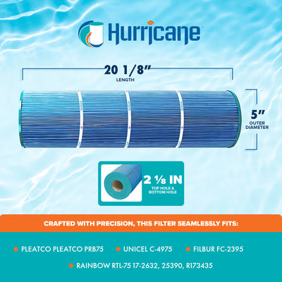 Hurricane Elite Aseptic Spa Filter Cartridge for Pleatco PRB75 & Unicel C-4975