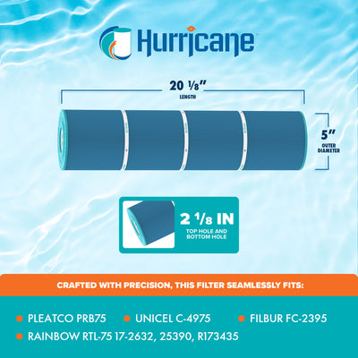 Hurricane Elite Aseptic Spa Filter Cartridge for PRB75, Unicel C-4975 (Open Box)