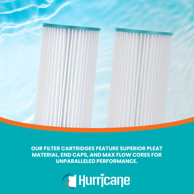 Hurricane 2 Pack Advanced Pool and Spa Filter Cartridge Replacement (Open Box)