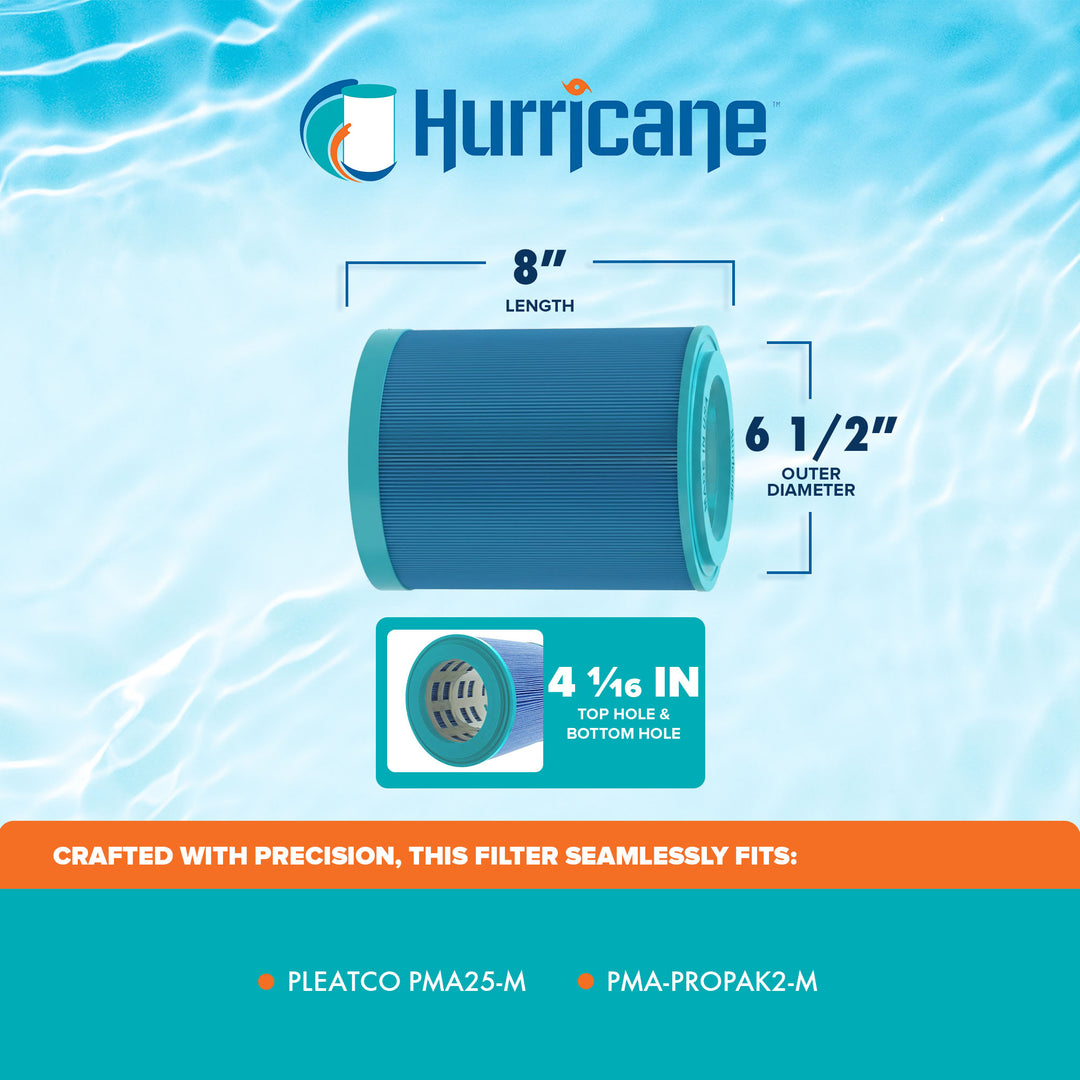 Hurricane Elite Aseptic Spa Cartridge Filter for PMA25-M, PMA-PROPAK2-M, 3 Pack - VMInnovations