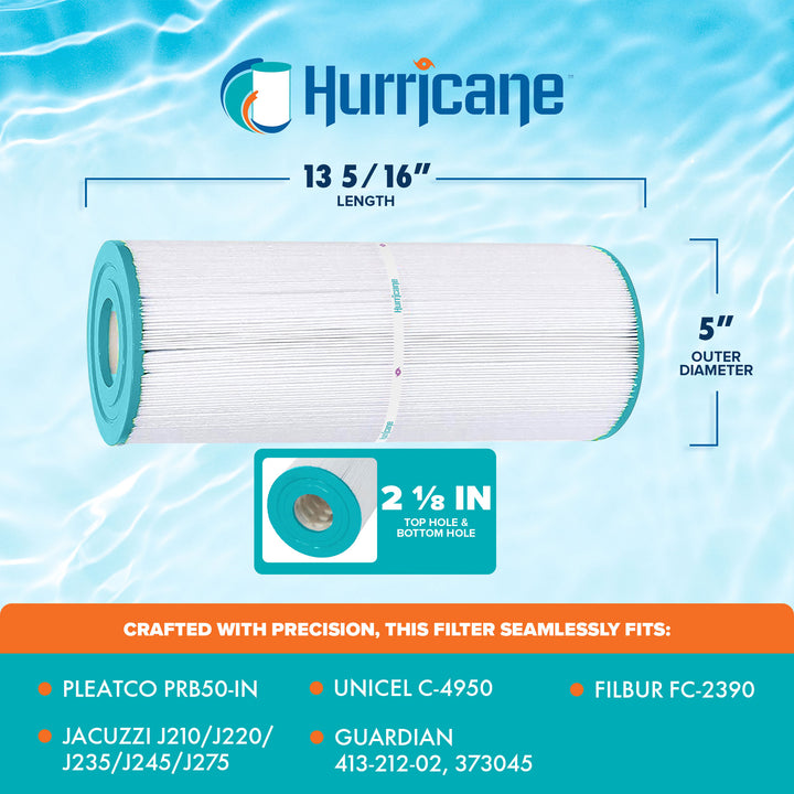 Hurricane 2 Pack HF4950-01 Advanced Pool and Spa Filter Cartridge Replacement