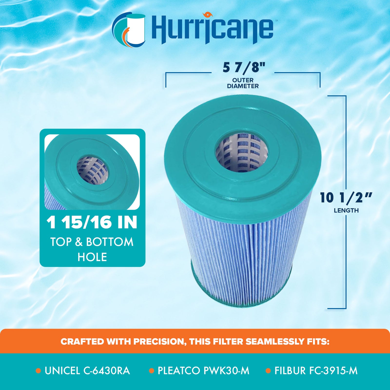 Hurricane HF6430-01M Elite Aseptic Pool and Spa Filter Cartridge Replacement - VMInnovations
