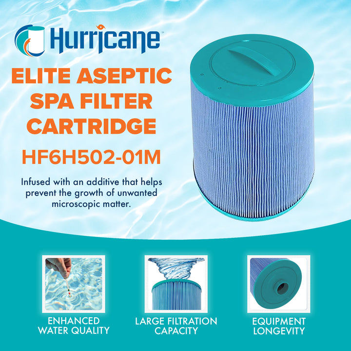Hurricane 4 Pack HF6H502-01M Elite Aseptic Pool Filter Cartridge Replacement - VMInnovations