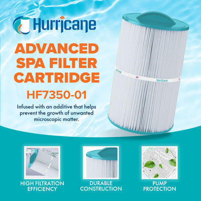 Hurricane Replacement Spa Filter Cartridge for Pleatco PCN50N and Unicel C-7350