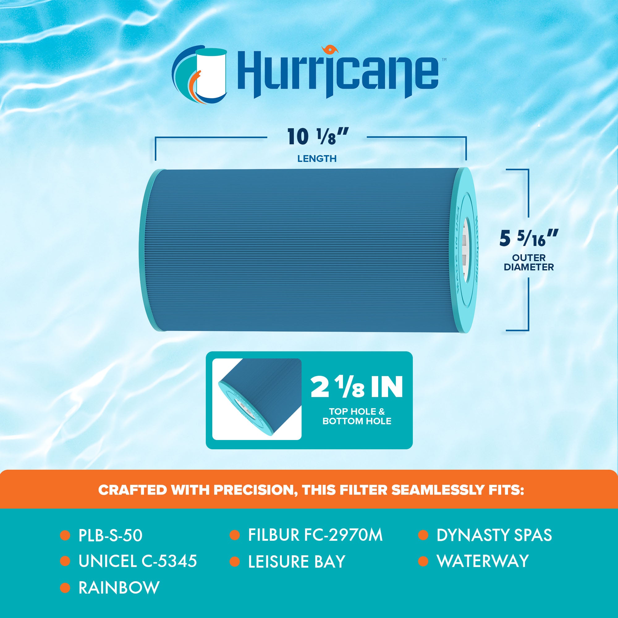 Hurricane Filters HF5345-01M Elite Aseptic Spa Filter Cartridge Replacement - VMInnovations