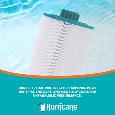 Hurricane HF4H23-01 Advanced Pool and Spa Filter Cartridge Replacement, White - VMInnovations