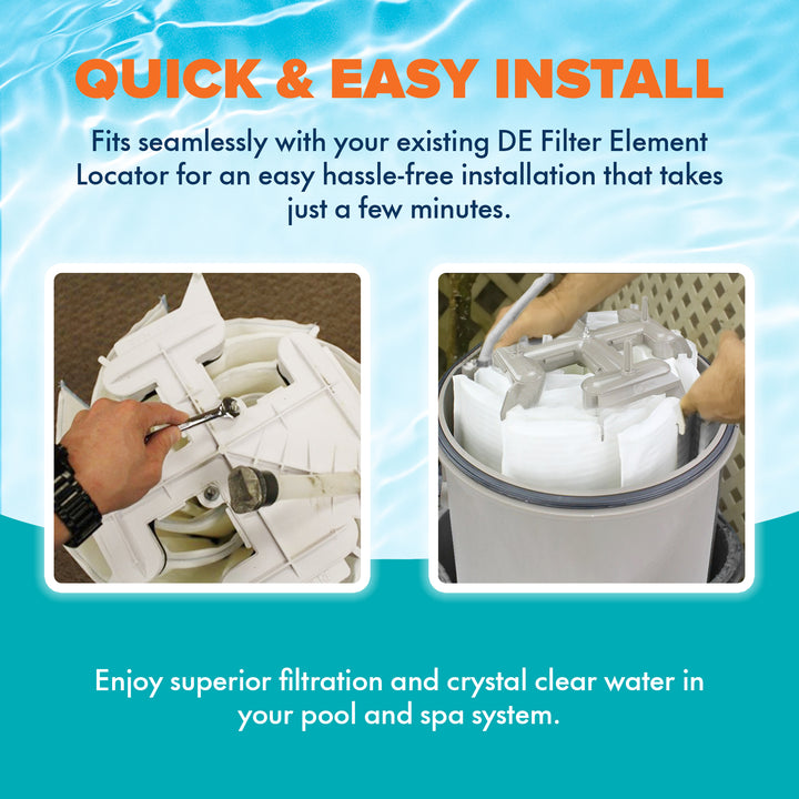 Hurricane 48 Sq ft DE Grid Filter with 7 Full Grids and 1 Partial Grid, 4 Pack