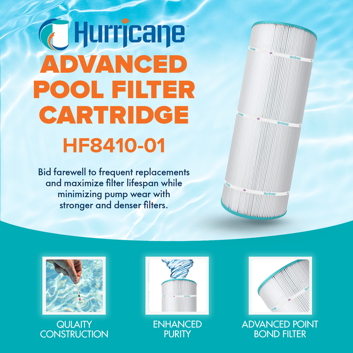 Hurricane Replacement Spa Filter Cartridge for PJANCS100 & Unicel C8410, 2 Pack