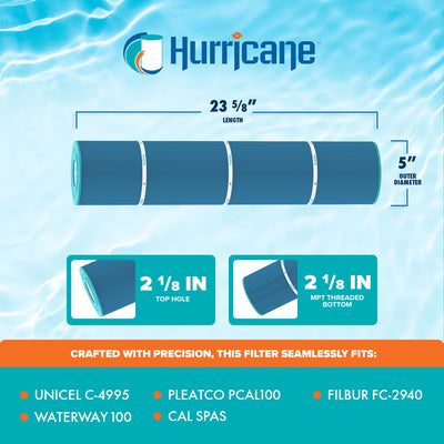 Hurricane Filters HF4995-01M Advanced Pool, Spa Cartridge Filter Replacement