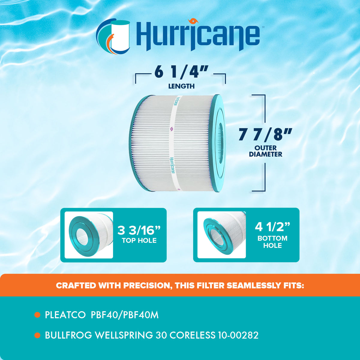 Hurricane Filters Advanced Pool & Spa Cartridge Filter Replacement (Open Box)