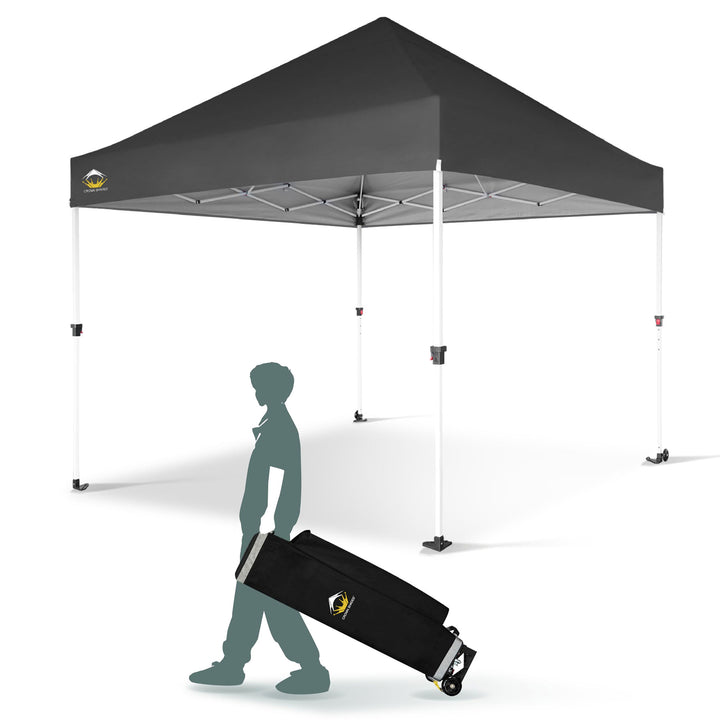 Crown Shades 10x10ft Instant Canopy Commercial Tent Portable Shelter, Grey(Used)