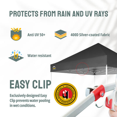 Crown Shades 10x10ft Instant Canopy Commercial Tent Portable Shelter, Grey(Used) - VMInnovations