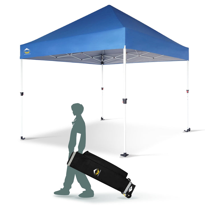 Crown Shades 10x10ft Instant Canopy Commercial Tent Portable Shelter, Blue(Used)