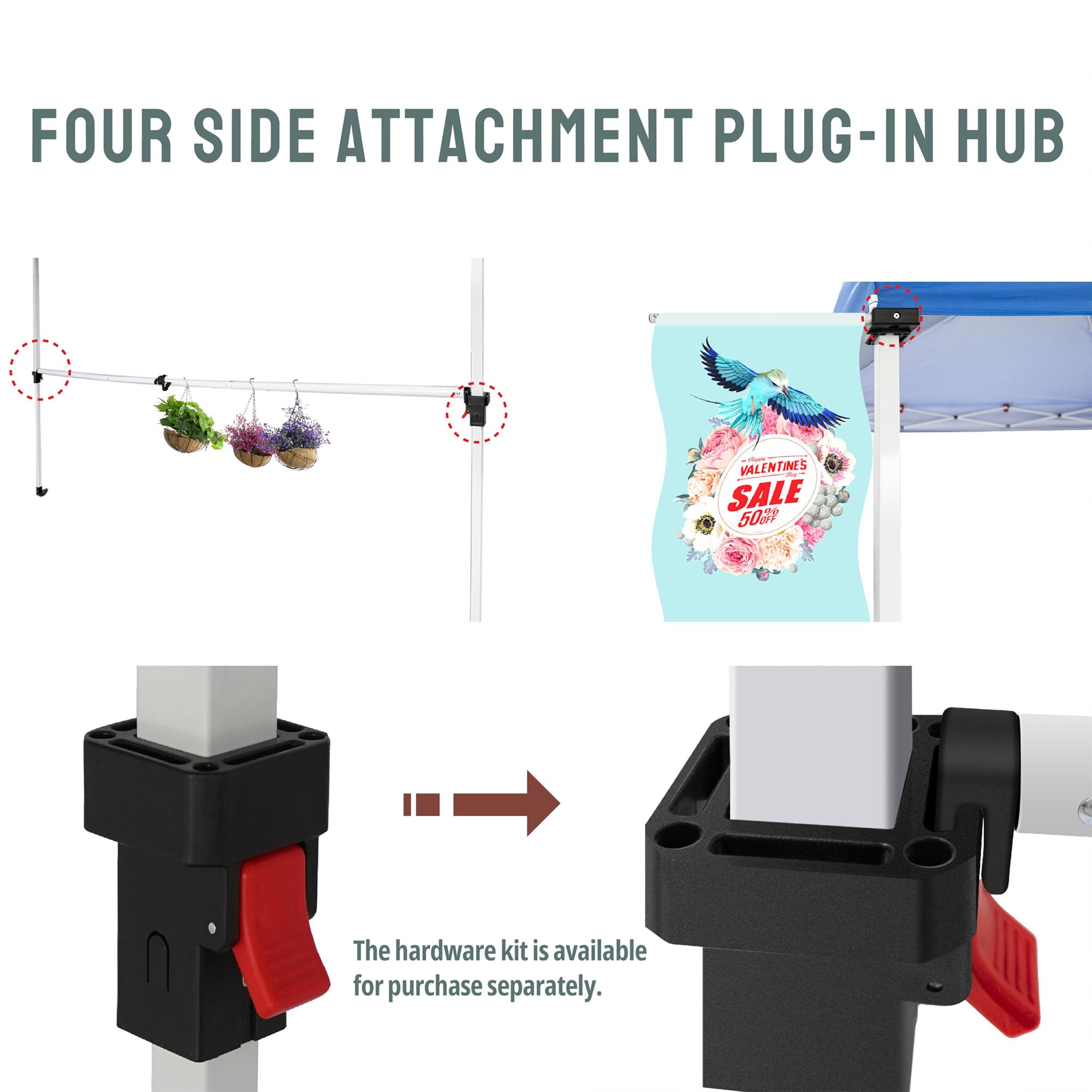 Crown Shades 10x10ft Instant Canopy Commercial Tent Portable Shelter, Blue(Used) - VMInnovations