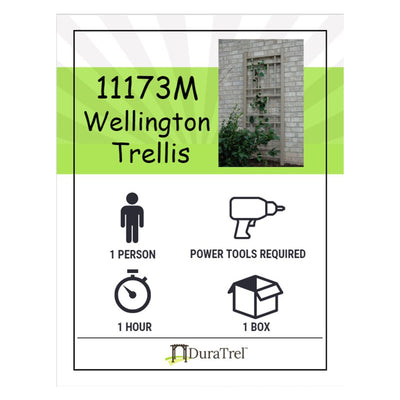 Dura-Trel Wellington 28"x75" PVC Vinyl Outdoor Garden Patio Trellis, Mocha(Used) - VMInnovations