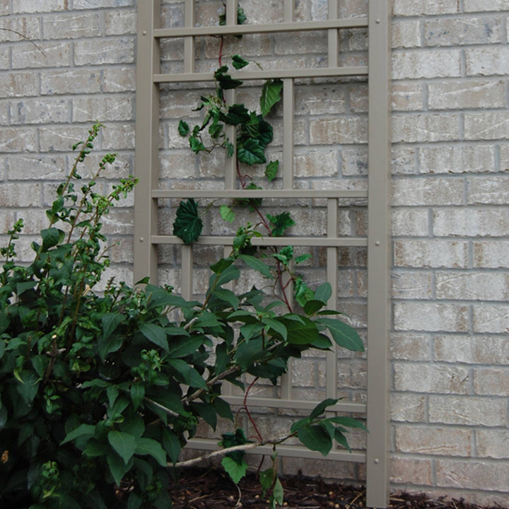 Dura-Trel Wellington 28"x75" PVC Vinyl Outdoor Garden Patio Trellis, Mocha(Used) - VMInnovations