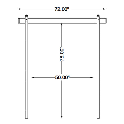 Dura-Trel Bakersfield 28"x"57"x86" PVC Vinyl Outdoor Garden Patio Arbor (Used)