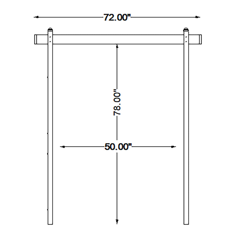 Dura-Trel Bakersfield 28"x"57"x86" PVC Vinyl Outdoor Garden Patio Arbor (Used)