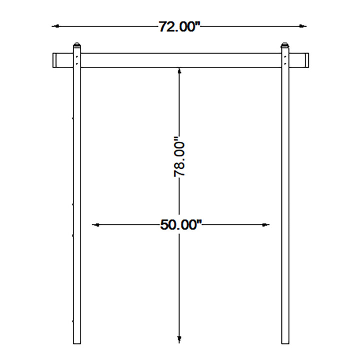 Dura-Trel Bakersfield 28 x 72 x 82 In. PVC Outdoor Garden Patio Arbor(For Parts)