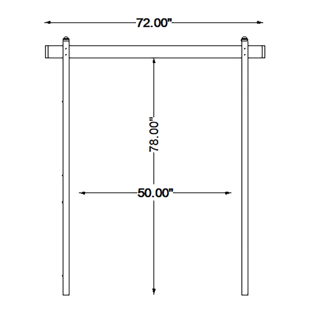 Dura-Trel Bakersfield 28 x 72 x 82 In. PVC Outdoor Garden Patio Arbor(For Parts) - VMInnovations