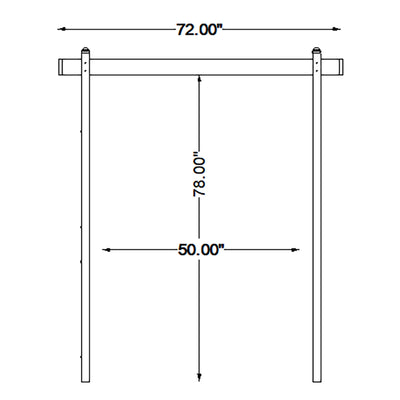 Dura-Trel Bakersfield 28 x 72 x 82 Inch PVC Vinyl Outdoor Garden Patio Arbor