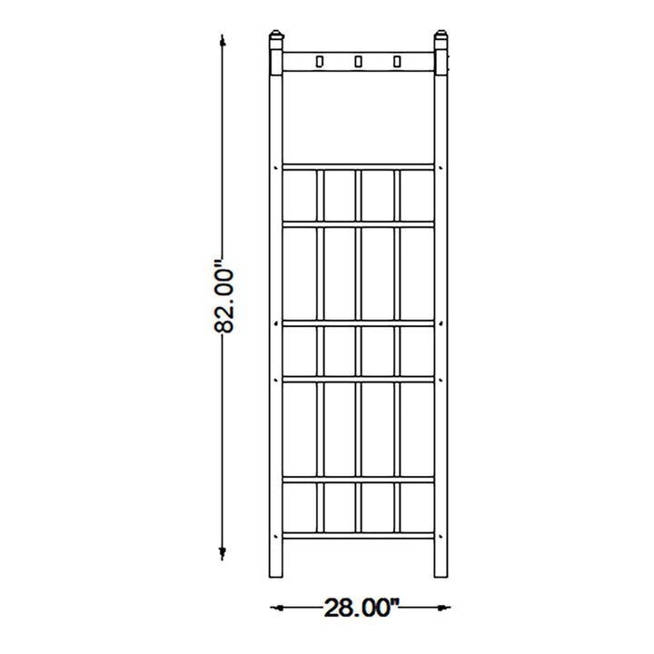 Dura-Trel 28"x"57"x86" PVC Vinyl Outdoor Garden Patio Arbor (Open Box)