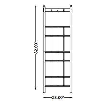 Dura-Trel Bakersfield 28"x"57"x86" PVC Vinyl Outdoor Garden Patio Arbor (Used)