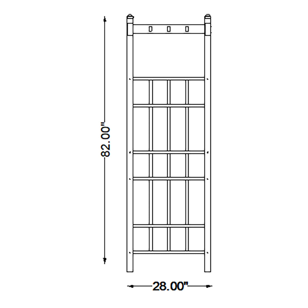 Dura-Trel Bakersfield 28 x 72 x 82 In. PVC Outdoor Garden Patio Arbor(For Parts)