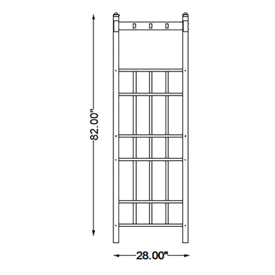 Dura-Trel Bakersfield 28"x"57"x86" PVC Vinyl Outdoor Garden Patio Arbor (Used) - VMInnovations