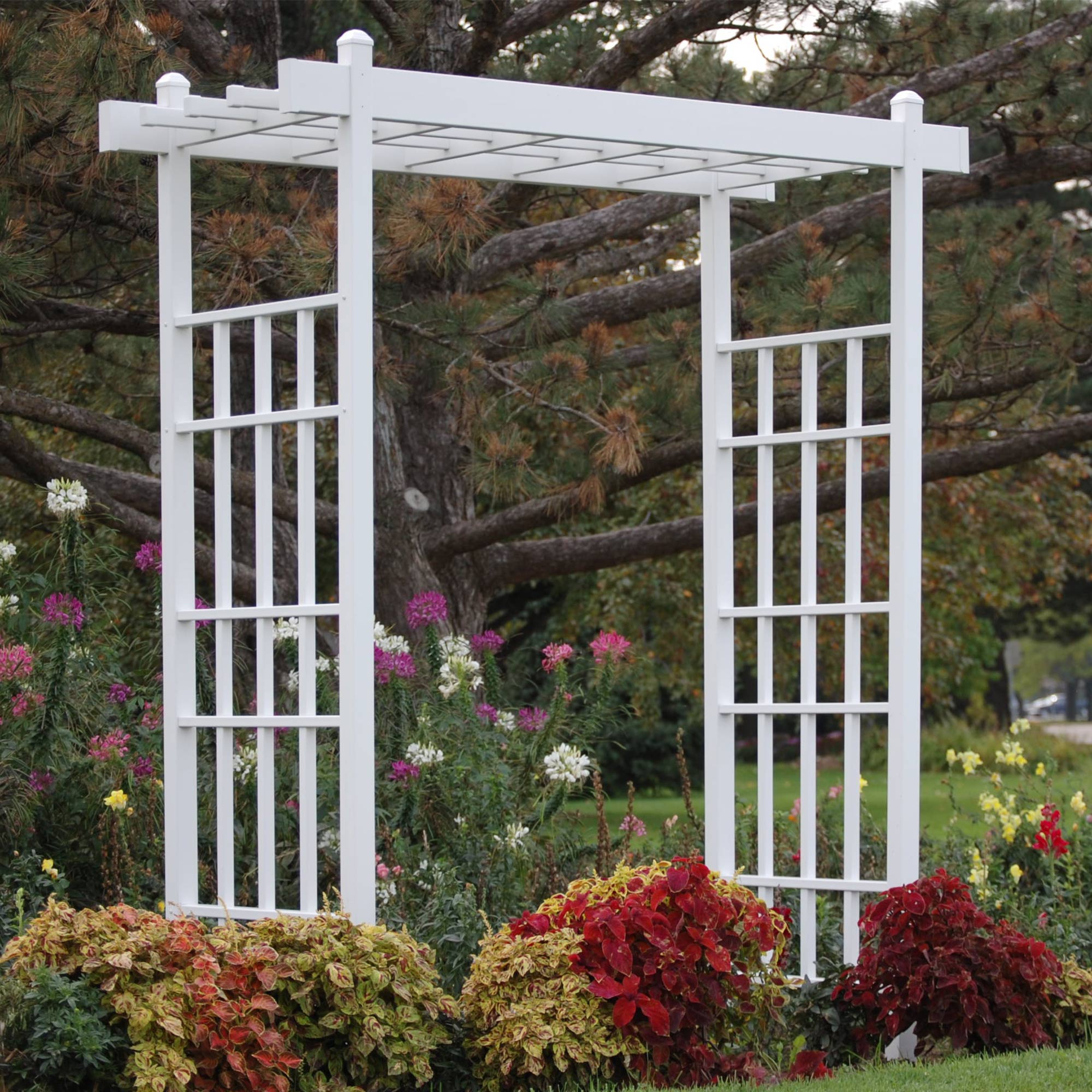 Dura-Trel Bakersfield 28"x"57"x86" PVC Vinyl Outdoor Garden Patio Arbor (Used) - VMInnovations
