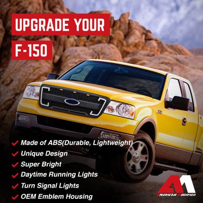 AMERICAN MODIFIED Raptor Mesh Grille for 04-08 Ford F150, Matte Black (Open Box) - VMInnovations