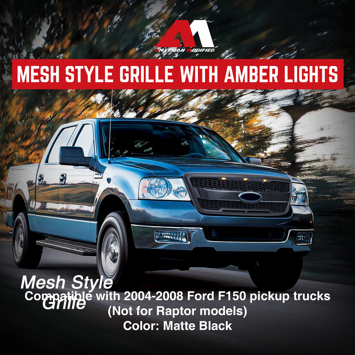 AMERICAN MODIFIED Raptor Style Mesh Grille for 2004-2008 Ford F150 (Open Box) - VMInnovations