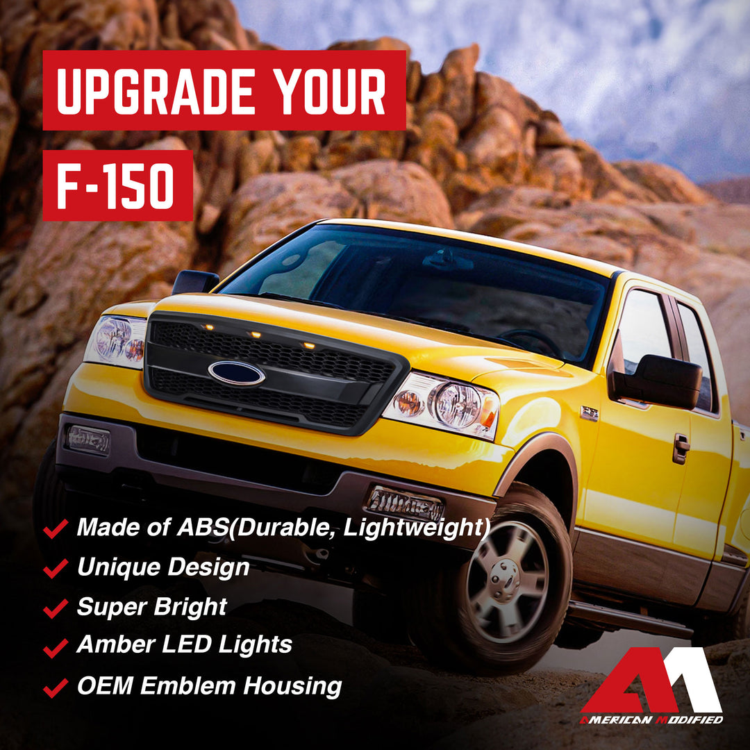 AMERICAN MODIFIED Raptor Style Mesh Grille for 2004-2008 Ford F150 (Open Box)