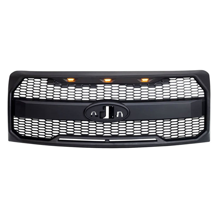 AMERICAN MODIFIED Raptor Mesh Grill for '09-'14 Ford F150, Matte Black(Open Box)