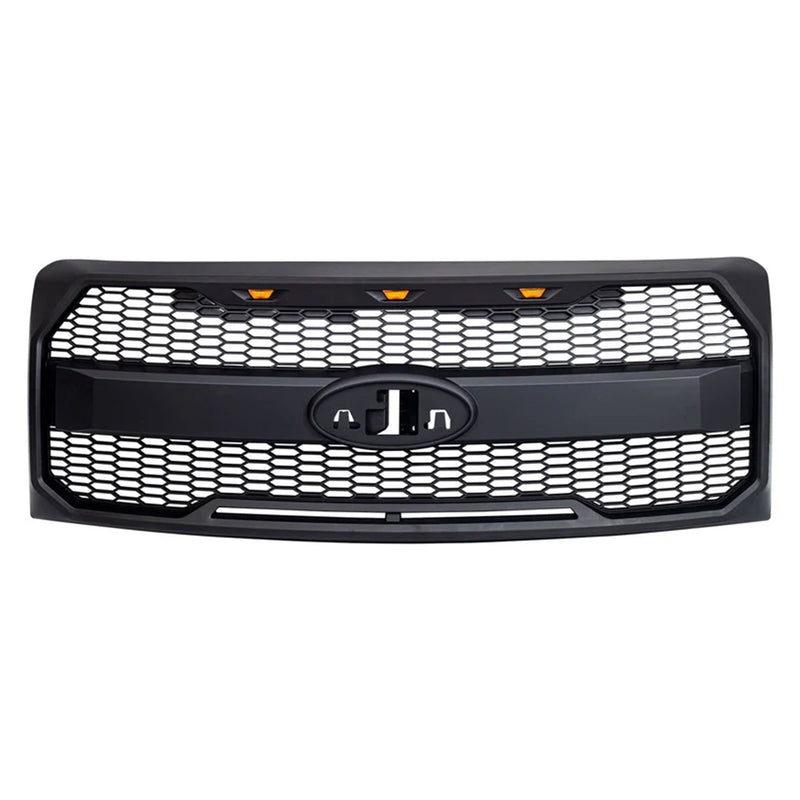 AMERICAN MODIFIED Raptor Style Mesh Grill for 2009-2014 Ford F150, Matte Black