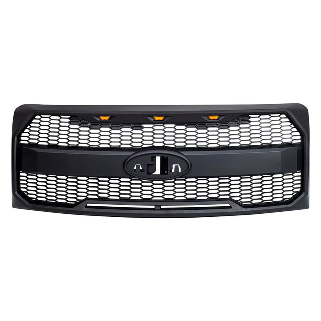 AMERICAN MODIFIED Raptor Mesh Grill for '09-'14 Ford F150, Matte Black(Open Box)