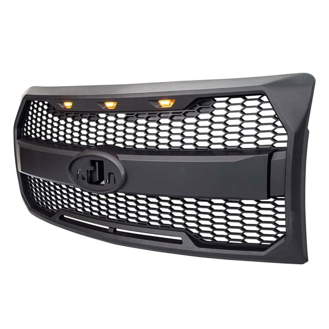 AMERICAN MODIFIED Raptor Style Mesh Grill for 2009-2014 Ford F150, Matte Black