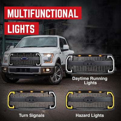 AMERICAN MODIFIED Raptor Style Mesh Grille for 2015-2017 Ford F150 (Open Box)