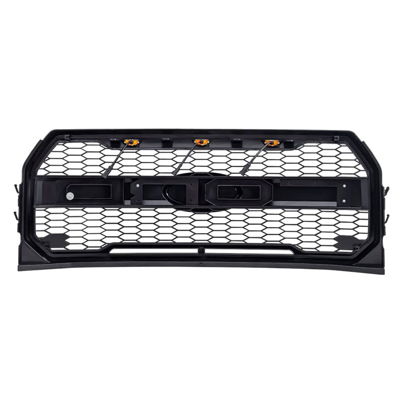 AMERICAN MODIFIED Raptor Style Mesh Grille for 2015-2017 Ford F150, Matte Black