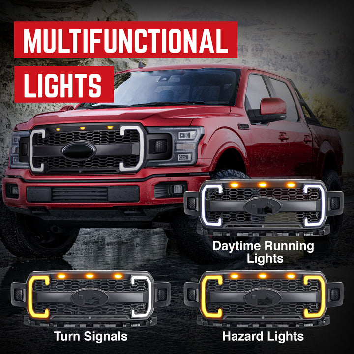 AMERICAN MODIFIED Raptor Style Mesh Grille for 2018-2020 Ford F150 (Open Box)