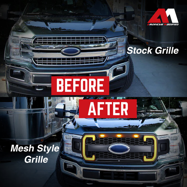 AMERICAN MODIFIED Raptor Style Mesh Grille for 2018-2020 Ford F150 (Open Box)